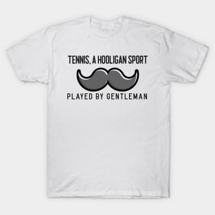 Funny Tennis And Moustache Design T-Shirt